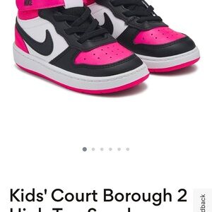 Nike Kids' Sneakers - Pink, Black, and White